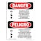 Signmission OSHA Sign, Acid Rubber Gloves Chemical Bilingual, 10in X 7in Rigid Plastic, 7" W, 10" H, Spanish OS-DS-P-710-VS-1304 - alternate 1